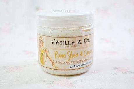 Vanilla & Co. Pure Shea and Cocoa Whipped Buttercream Scrub with Milky Almond + Honey Genzel Kisses (c)