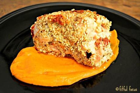 Sundried Tomato Stuffed Chicken and Sweet Potato Puree {gluten free} 2 via Fitful Focus #fitfulfocusfoods