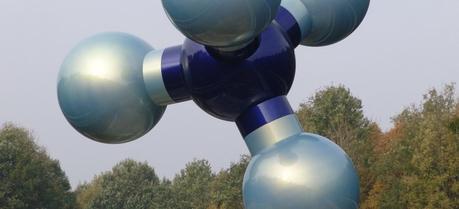 A methane molecule sculpture in Groningen, Netherlands