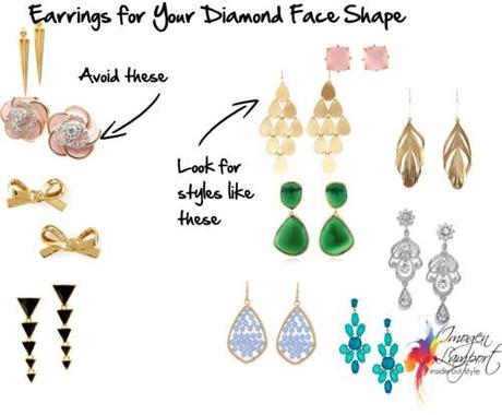 earrings for your diamond face shape