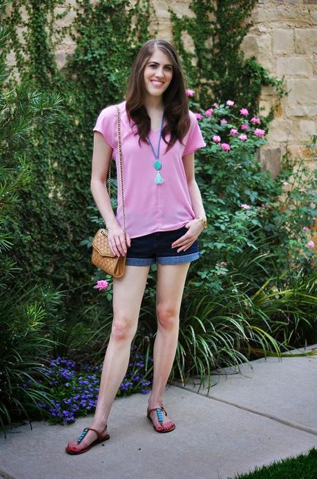 Olivaceous pink top