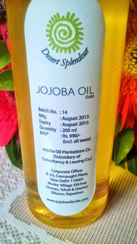 Desert Splendour Jojoba Gold Oil Review