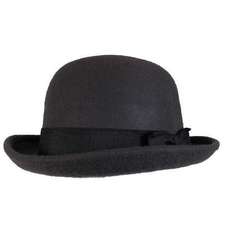 grey with black bow tie bowler hat 623 p womens fashion 