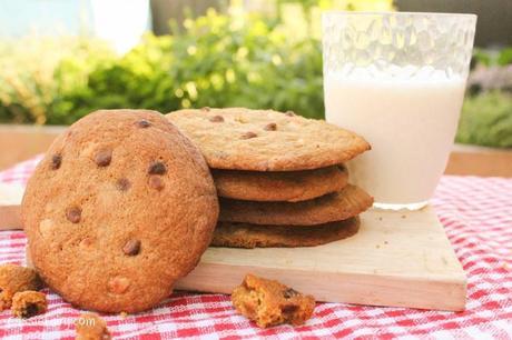 Gooey double chocolate chip cookie recipe for National Afternoon Tea Week