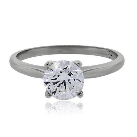 White Gold 1.27ct Round Brilliant Diamond Solitaire Engagement Ring