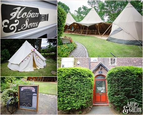 Outdoor back garden handfasting wedding