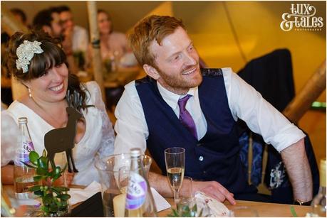 groom speech at tipi wedding in Altrincham Tux & Tales Photography 