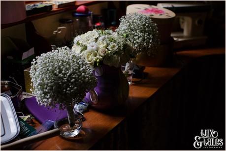 Bouquets at Altrincham back garden wedding