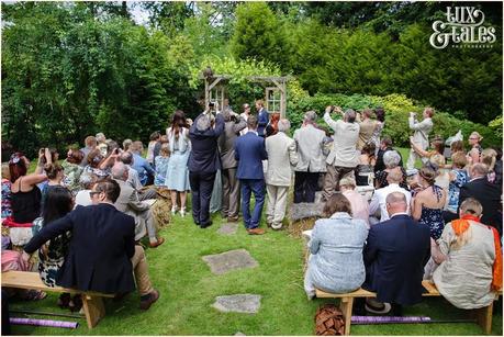 Back garden wedding photography