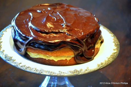 Boston Cream Whiskey Banana Pie