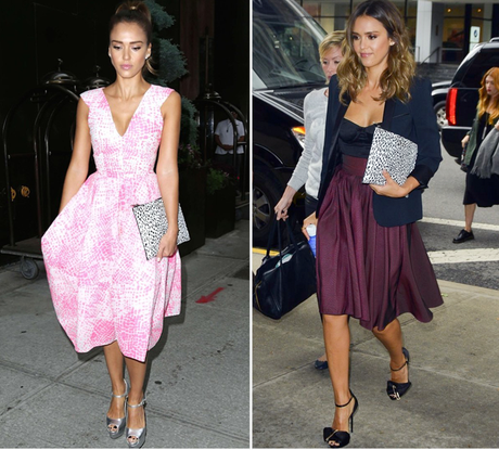 Jessica Alba wearing Antonio Berardi Pink Dress, Jessica Alba wearing Katherine Kidd