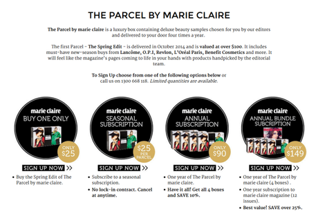 the parcel subscription box marie claire