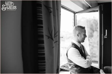 Groom preparation wedding photography