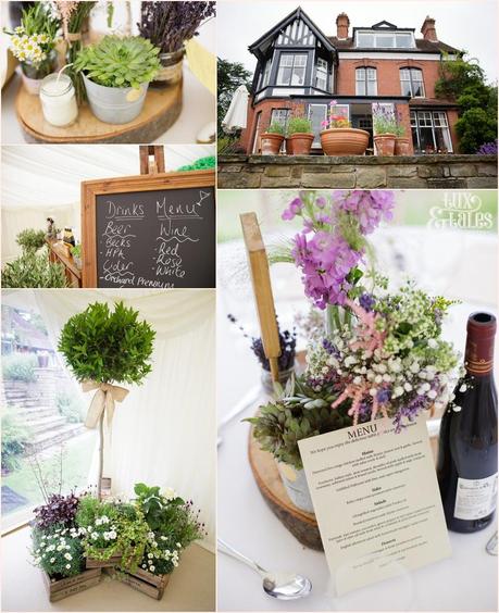 Succulent themed wedding bohemian details at Woodlands B&B 