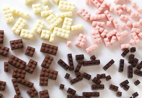 Toy blocks made from chocolate by Akihiro Mizuuchi