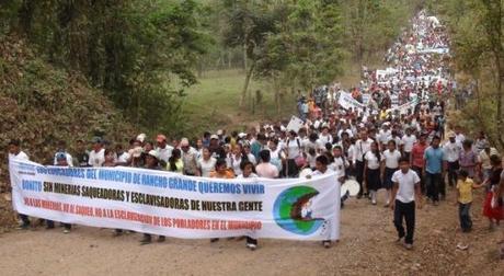 Thousands of residents of Rancho Grande marched against B2Gold in Nicaragua last year. Photo: Frank Garcia, Nicaragua Dispatch