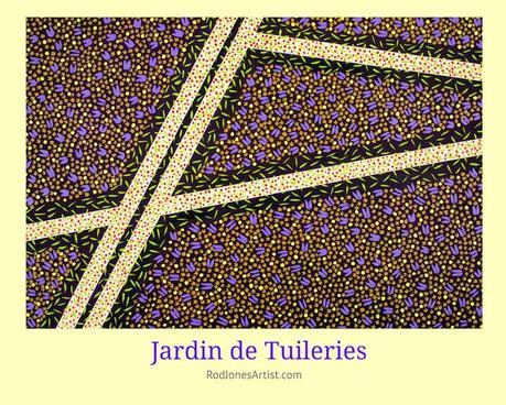 Jardin de Tuileries-The painting owes its name to the Tuileries Garden. It is a public garden located between the Louvre Museum and the Place de la Concorde in the 1st arrondissement of Paris.  Oblique and non-oblique in form which enlightens senses.