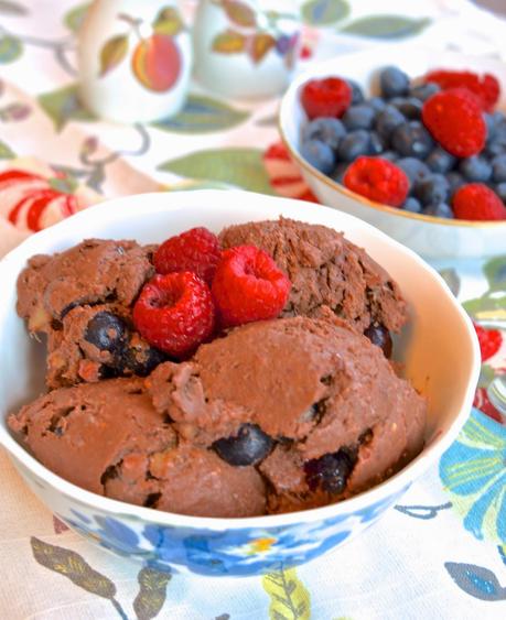 Double Berry Chocolate Ice Cream (Paleo, GAPS, Gelatin, Dessert)