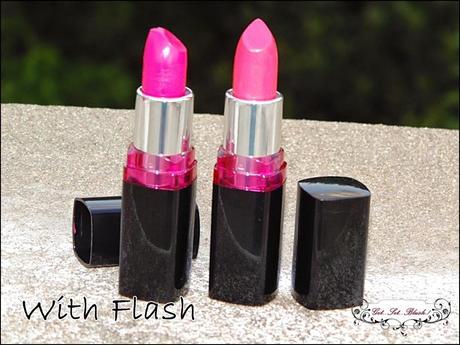 Maybelline Colorshow Lipsticks in Fuchsia Flare and Crushed Candy-Review,Swatches,LOTD