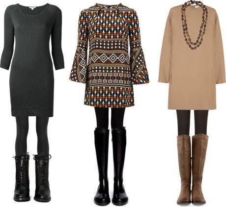 how to style leggings with tunics or dresses
