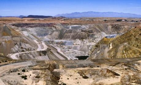 Open pit copper mine near Tucson, Arizona.