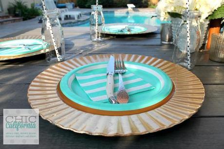 Paper Plate Table Setting from Chic California