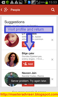 Start visiting profiles in G+