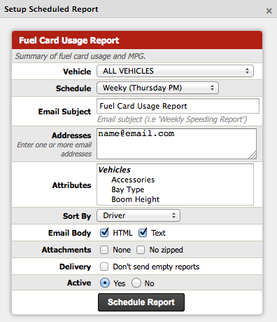 Example Scheduled Report