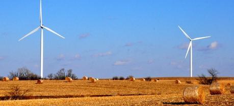 A wind farm near Hampton, Iowa