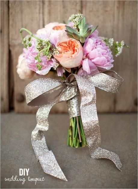 DIY Wedding Bouquet Tutorial with Peonies
