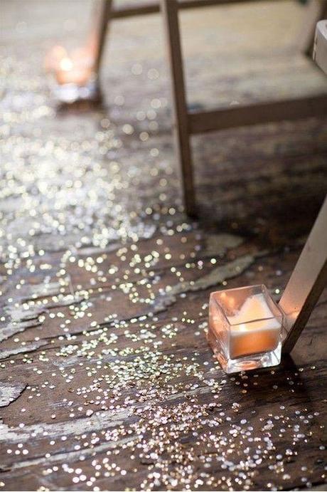 Glitter down the aisle instead of rose petals