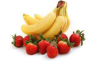Strawberries and bananas