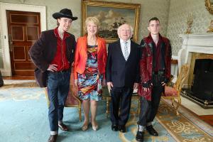 dublin city rounders president michael D higgins sabina higgins aras