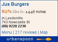Jus Burgers on Urbanspoon