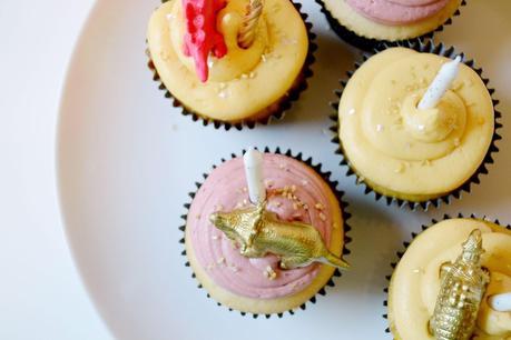 apricot, blackberry, cake, cupcake, gold, dinosaur, glitter, neon pink