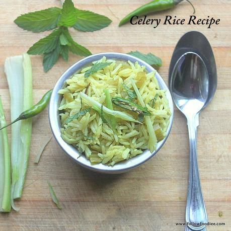 CELERY RICE RECIPE | HOW TO MAKE CELERY PULAO