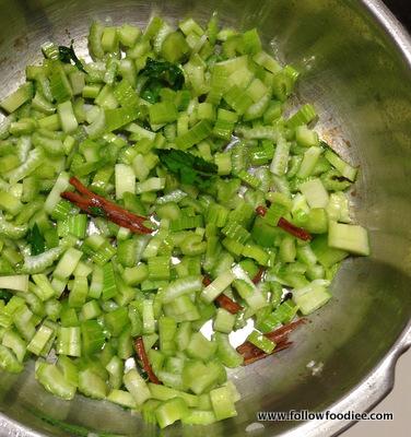 CELERY RICE RECIPE | HOW TO MAKE CELERY PULAO