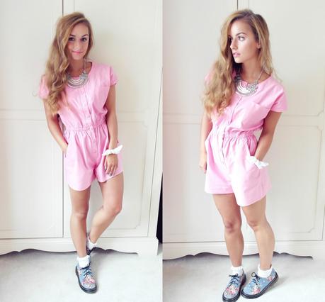 OOTD | Vintage Pink Playsuit