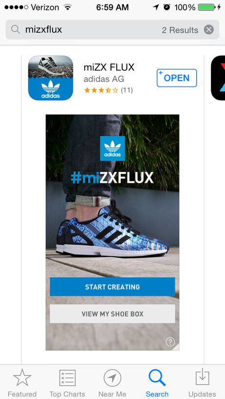 From Sneakerhead to Picasso:  Adidas Originals MI ZX FLUX Photo App