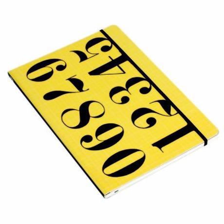 Boldly patterned notebook for desktop and commuting