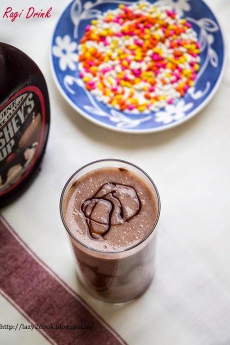 Ragi Drink - With Hershey's Chocolate Syrup