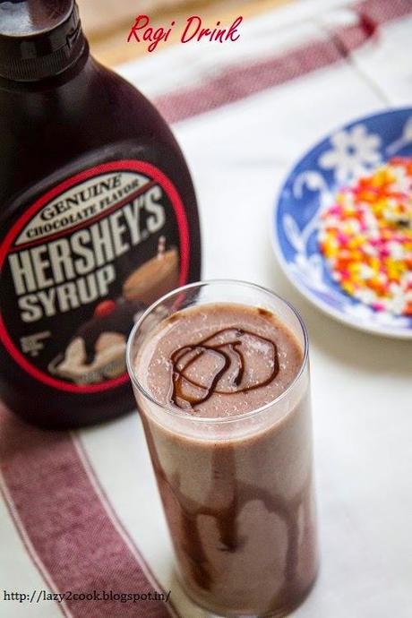 Ragi Drink - With Hershey's Chocolate Syrup