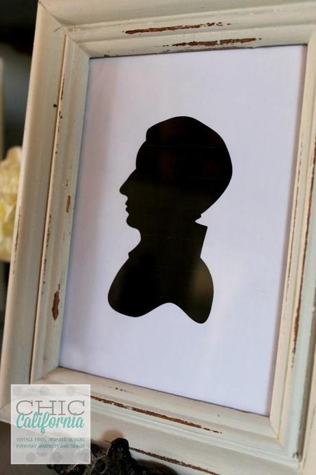 DIY Silhouette Art Using Thrift Store Frames DIY silhouette
