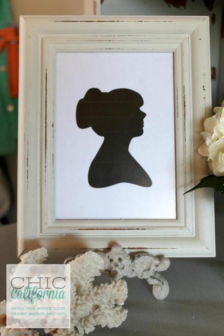 DIY Silhouette Art Using Thrift Store Frames silhouette pic farm from Chic California