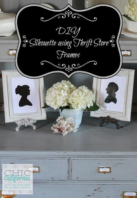 DIY Silhouette Art Using Thrift Store Frames DIY Silhouette Using Thrift Store Frames