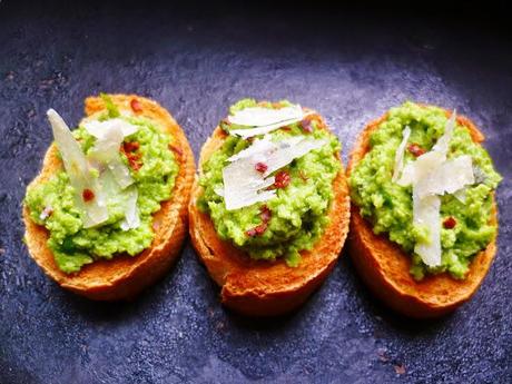 a virtuous necessity: lemony pea and mint pesto