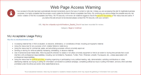 web page censorship threat