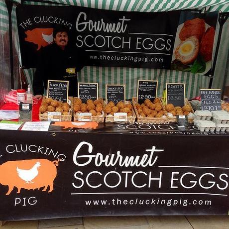 The Clucking Pig. Durham Farmers Market. Scotch Eggs. Pork. Food.