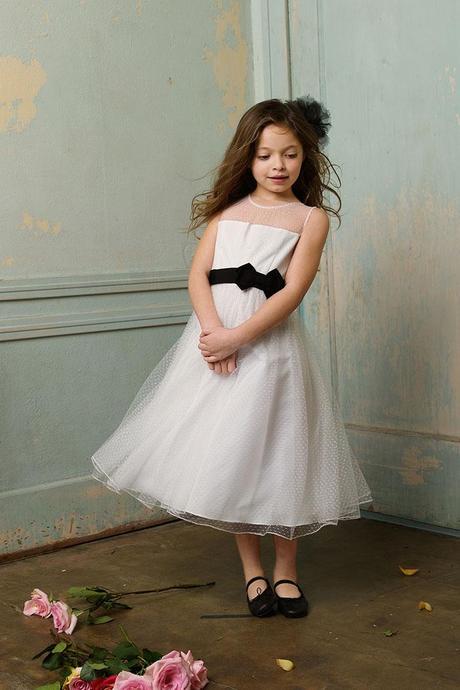 Nectarean Ball Gown Straps Bow(s) Ankle-length Tulle Flower Girl Dresses