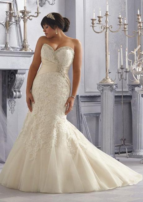 Plus Sizes TrumpetMermaid Sweetheart Beading and Sequins and Crystal Detailing Lace SweepBrush Train Tulle Wedding Dresses